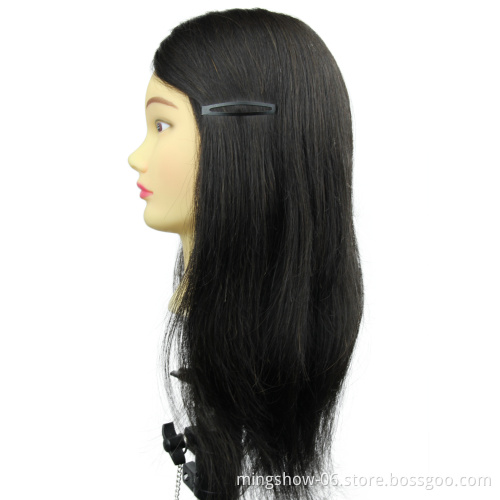 Professional Brazilian human hair training head mannequin hairdressing training head